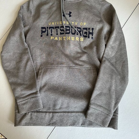 Under Armour University of Pittsburgh Gray Hooded Sweatshirt Size S - Picture 9 of 10
